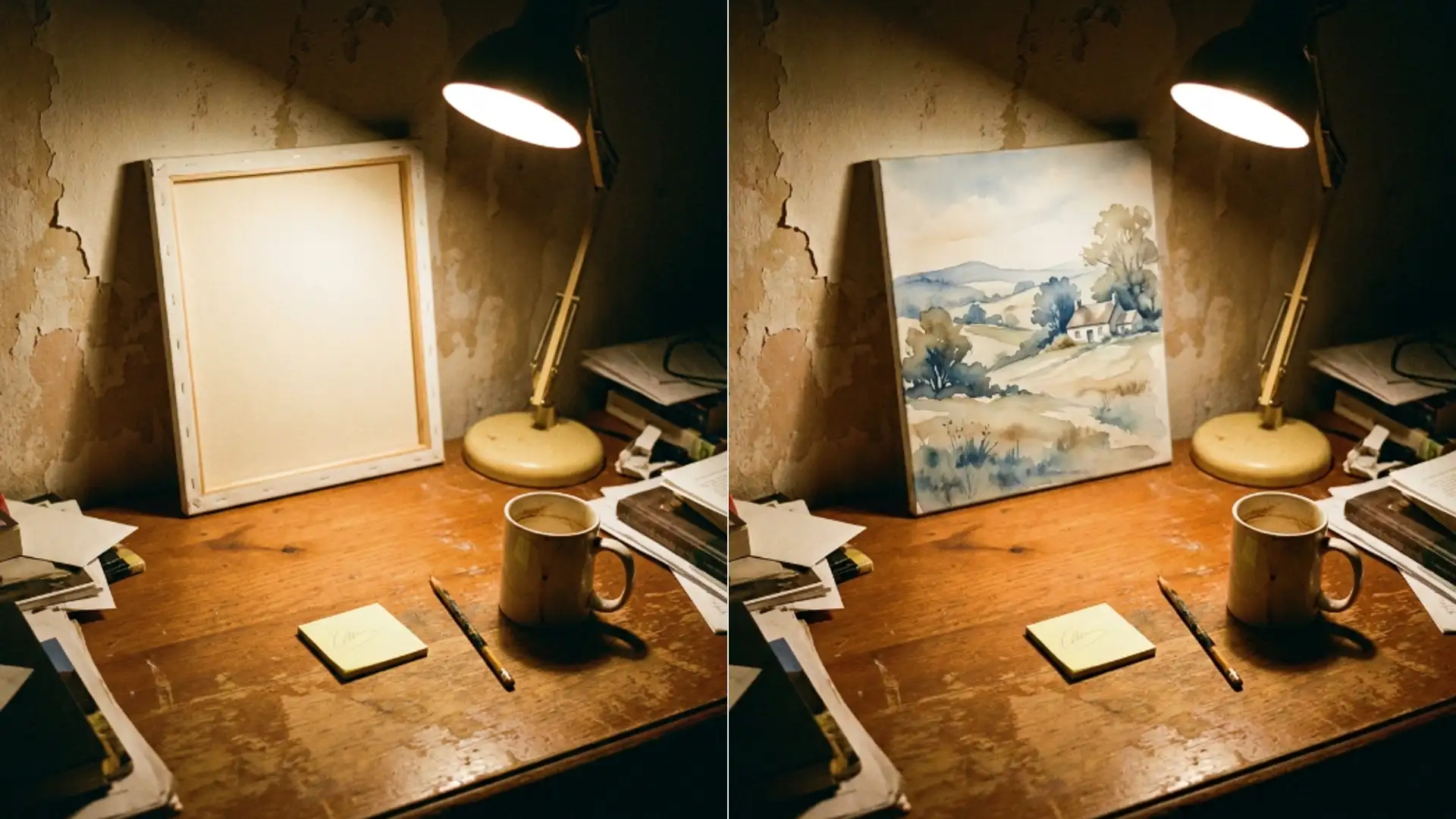 Make a canvas piece from a short prompt