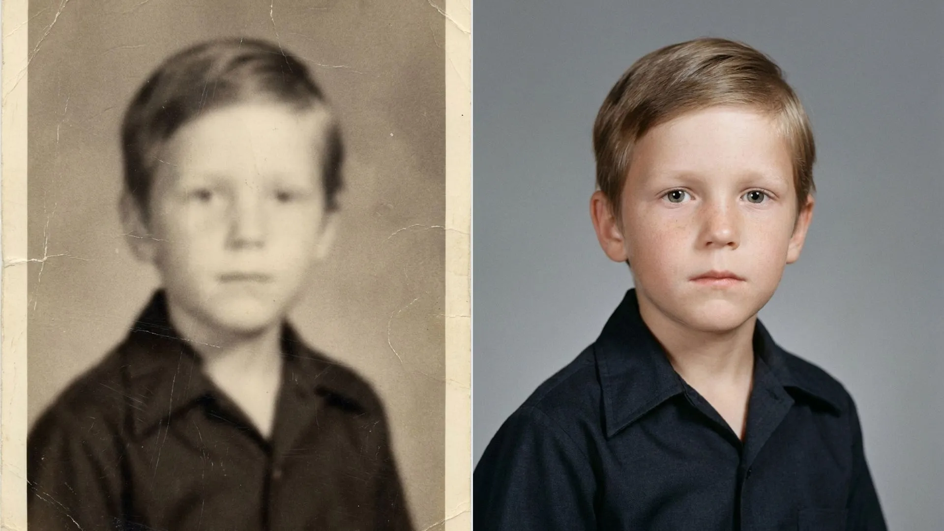 Restore a faded school portrait