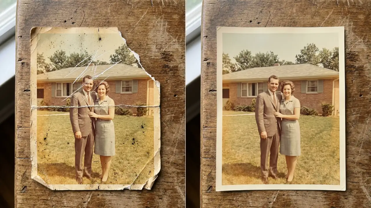 Scratches fading and what restore fills in