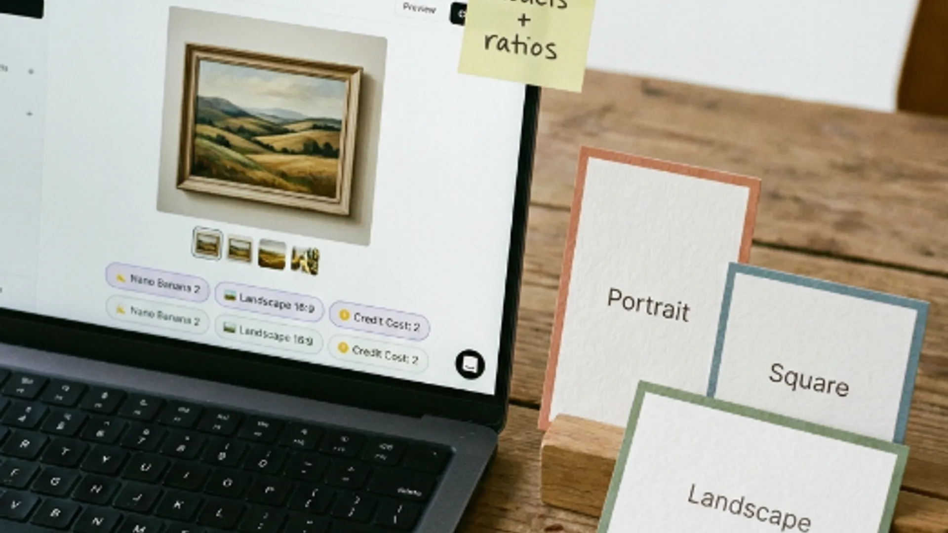 Wall art models and aspect ratios