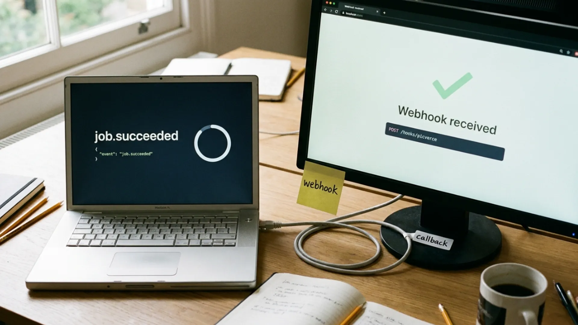 Webhooks when a job finishes