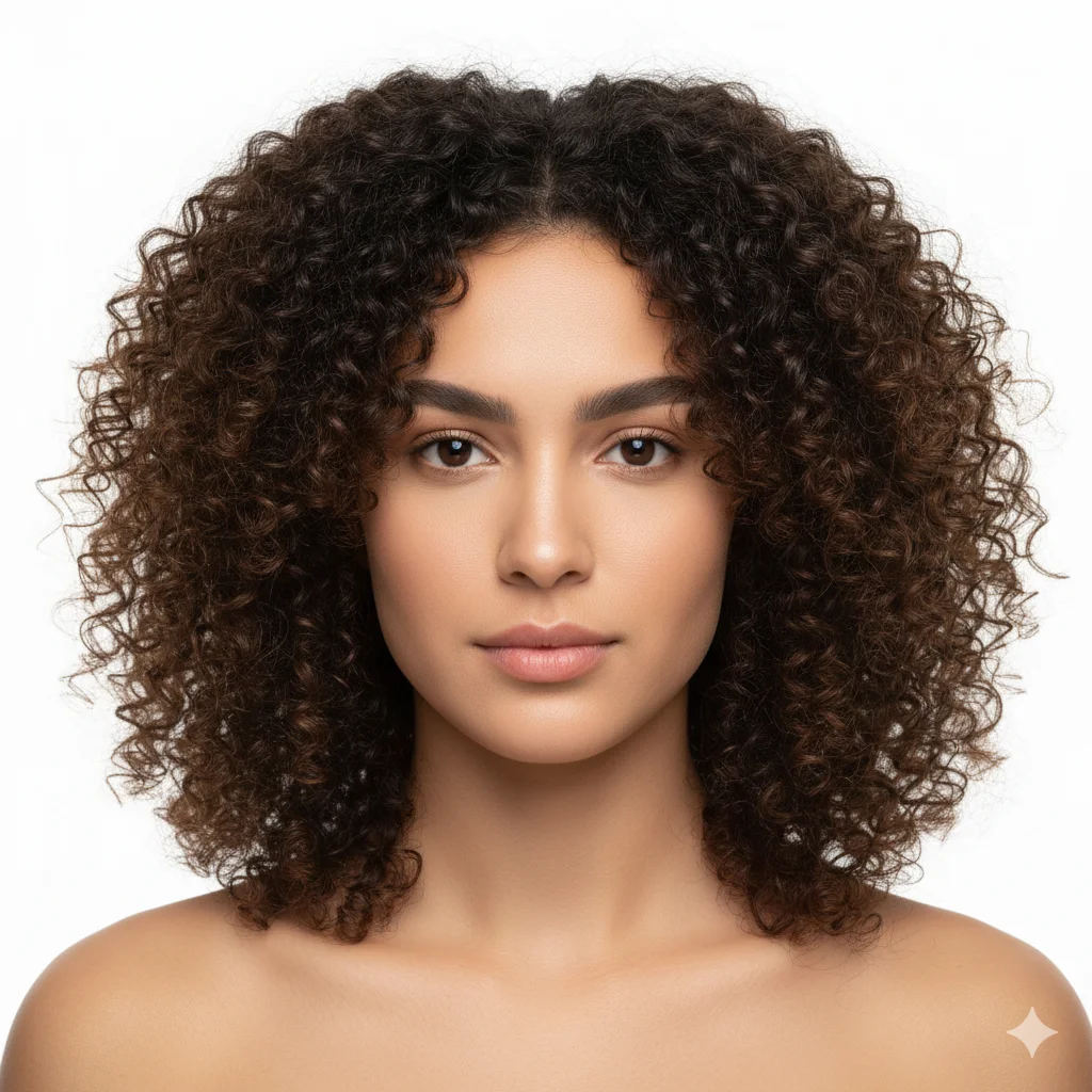 Curly hairstyle example