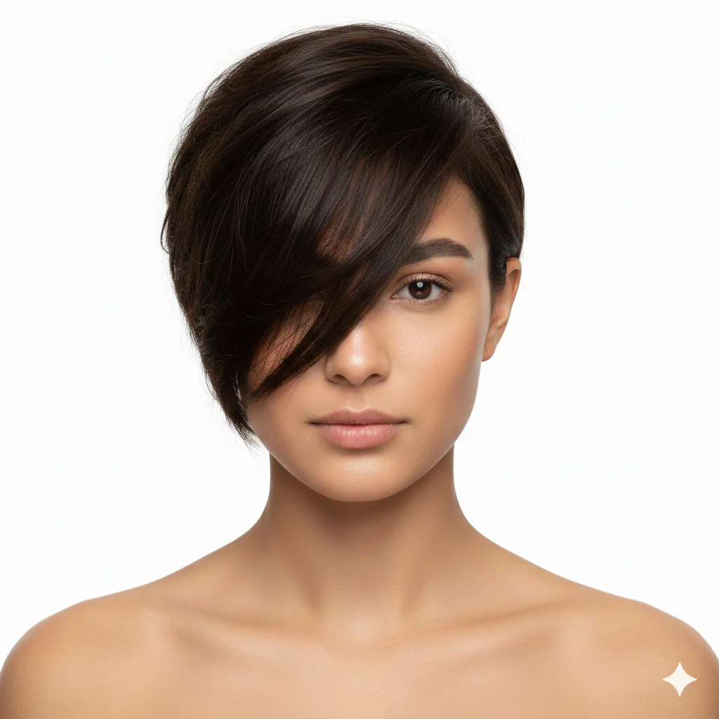 Sideswept Pixie hairstyle
