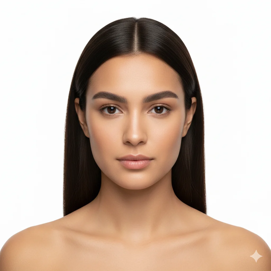 Straight hairstyle example
