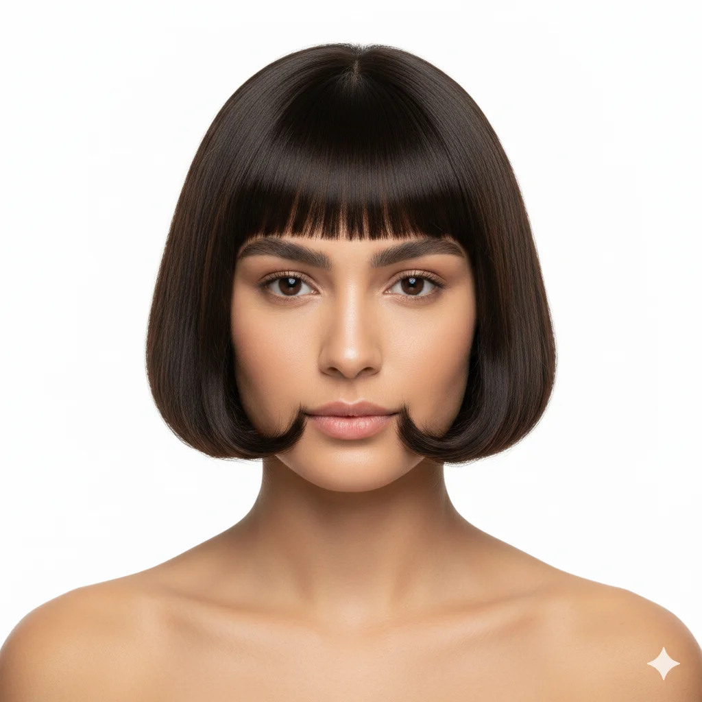 Tousled hairstyle